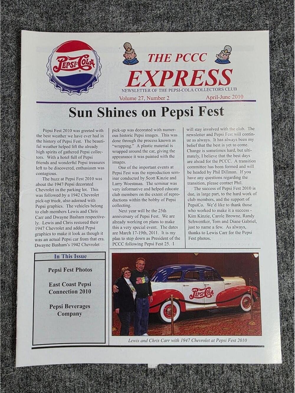 Pepsi-Cola Collectors Newsletter PCCC Express April-June 2010 Soda